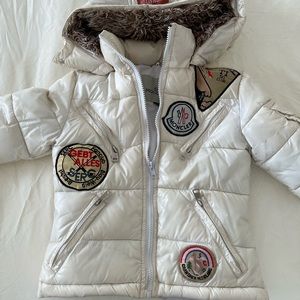 Moncler White Kids Parka Puffer